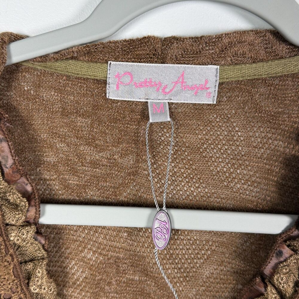 Pretty Angel Top Long Sleeve Fairy Romantic Lagenlook Lace Size M - Picture 7 of 8